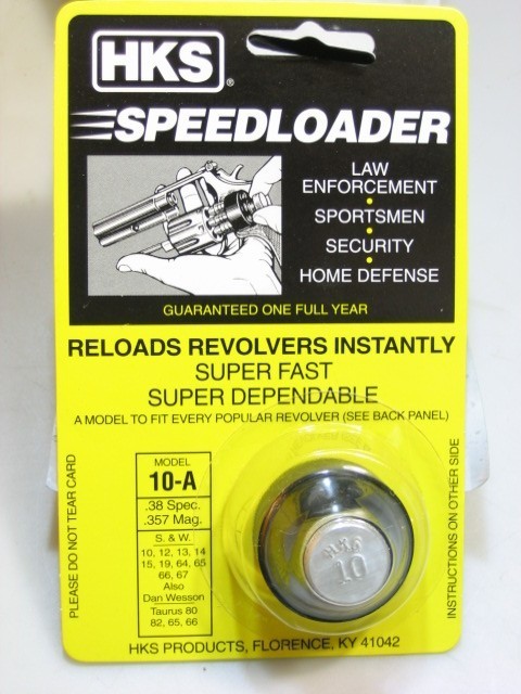 10-A HKS Speed Loader for .38/.357 TAURUS 65 66 80 82 DAN WESSON ROSSI 971 951 &