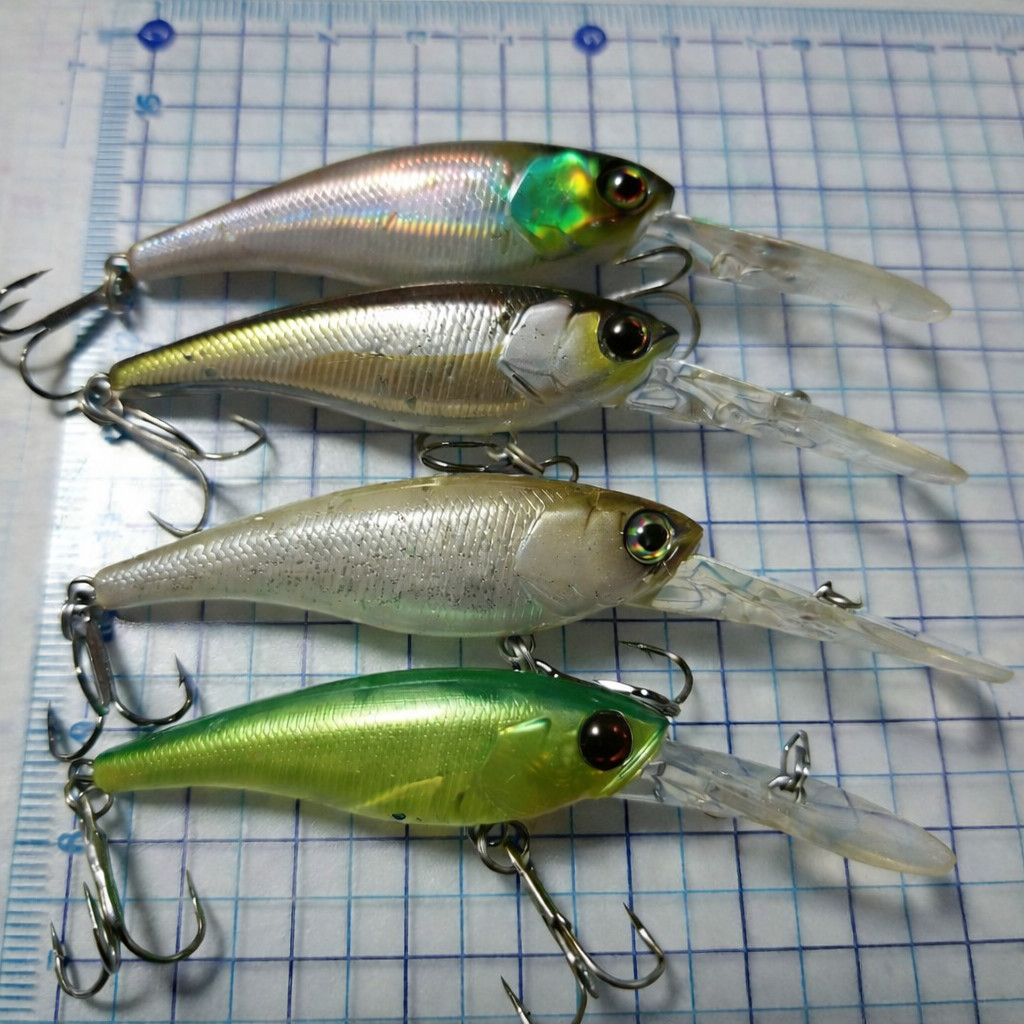 JACKALL Soul Shad . Scratched Fishing Lure Hard Lure Fly Fishing Tackle Set of 4