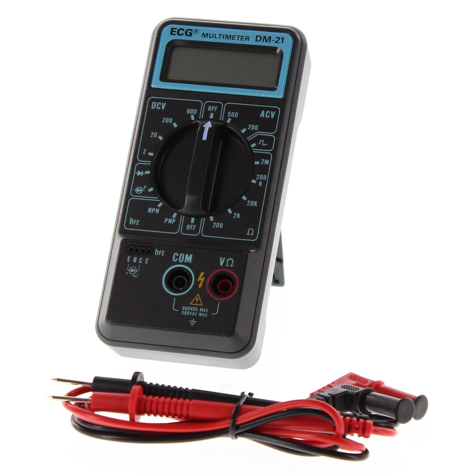 ECG DM-21 Digital General Purpose Multimeter with 7 Functions, 11 Ranges