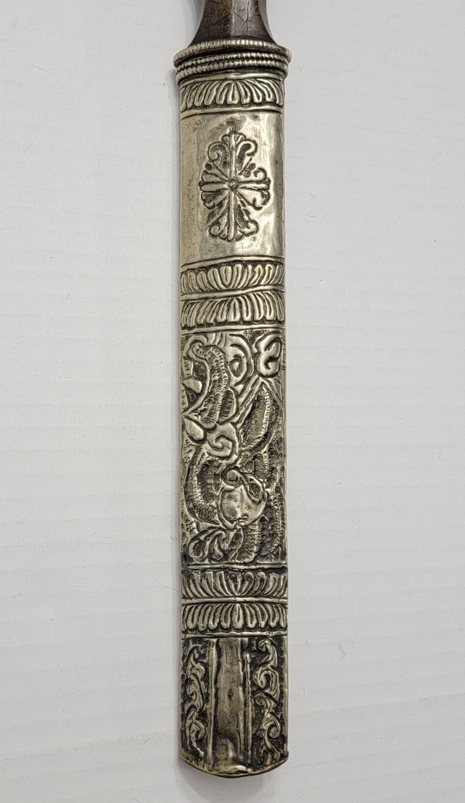 ANTIQUE BHUTAN / TIBET SILVER DAGGER #2