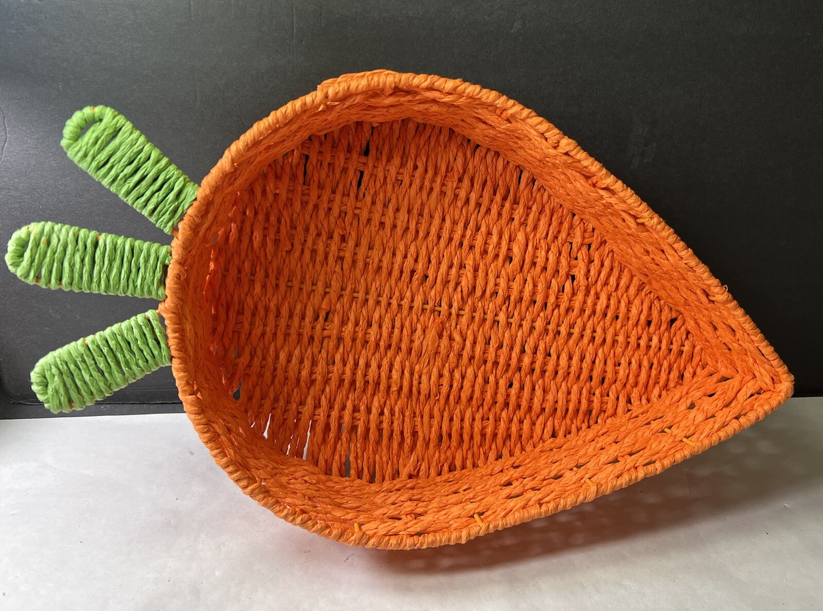 EASTER CARROT SHAPED WOVEN BASKET