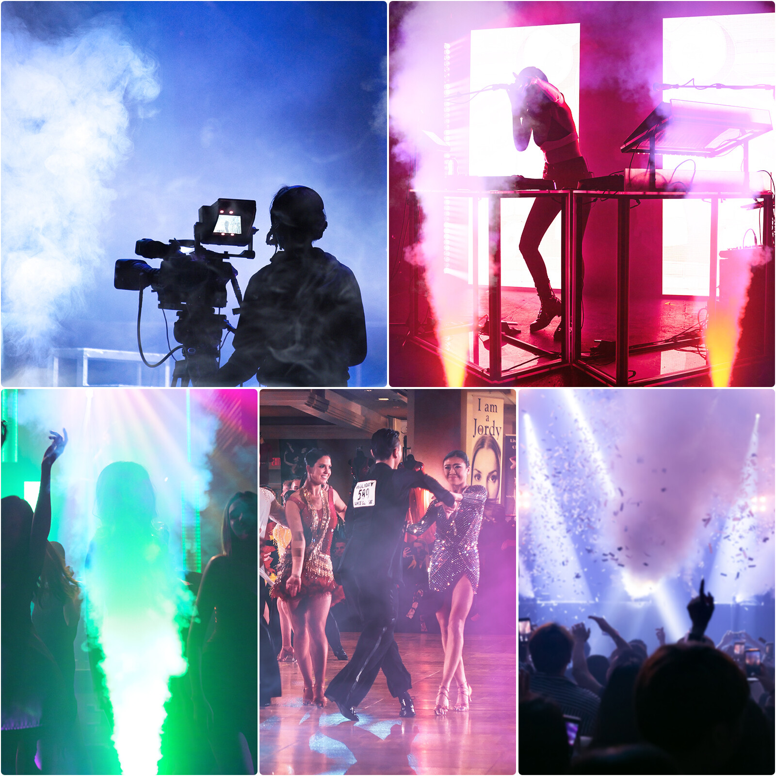 1500W 24PCS RGBW LED Air column Fog Smoke Machine