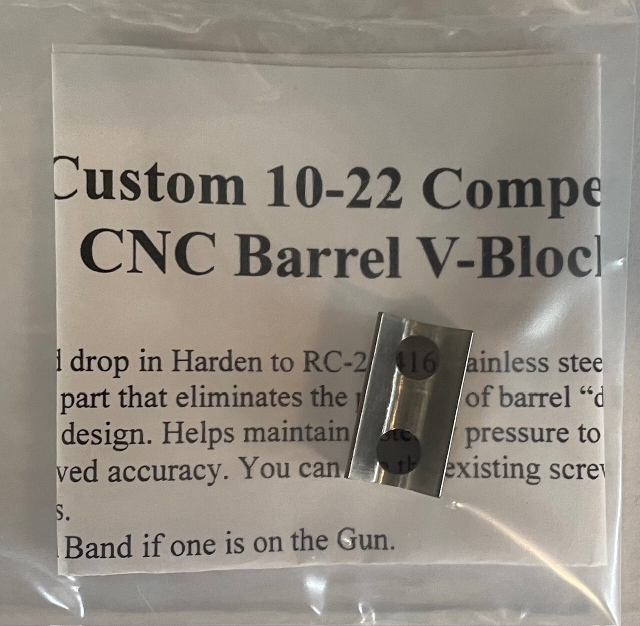 Power Custom ® Ruger® 10/22® & 10/22® Mag Stainless Steel V Block