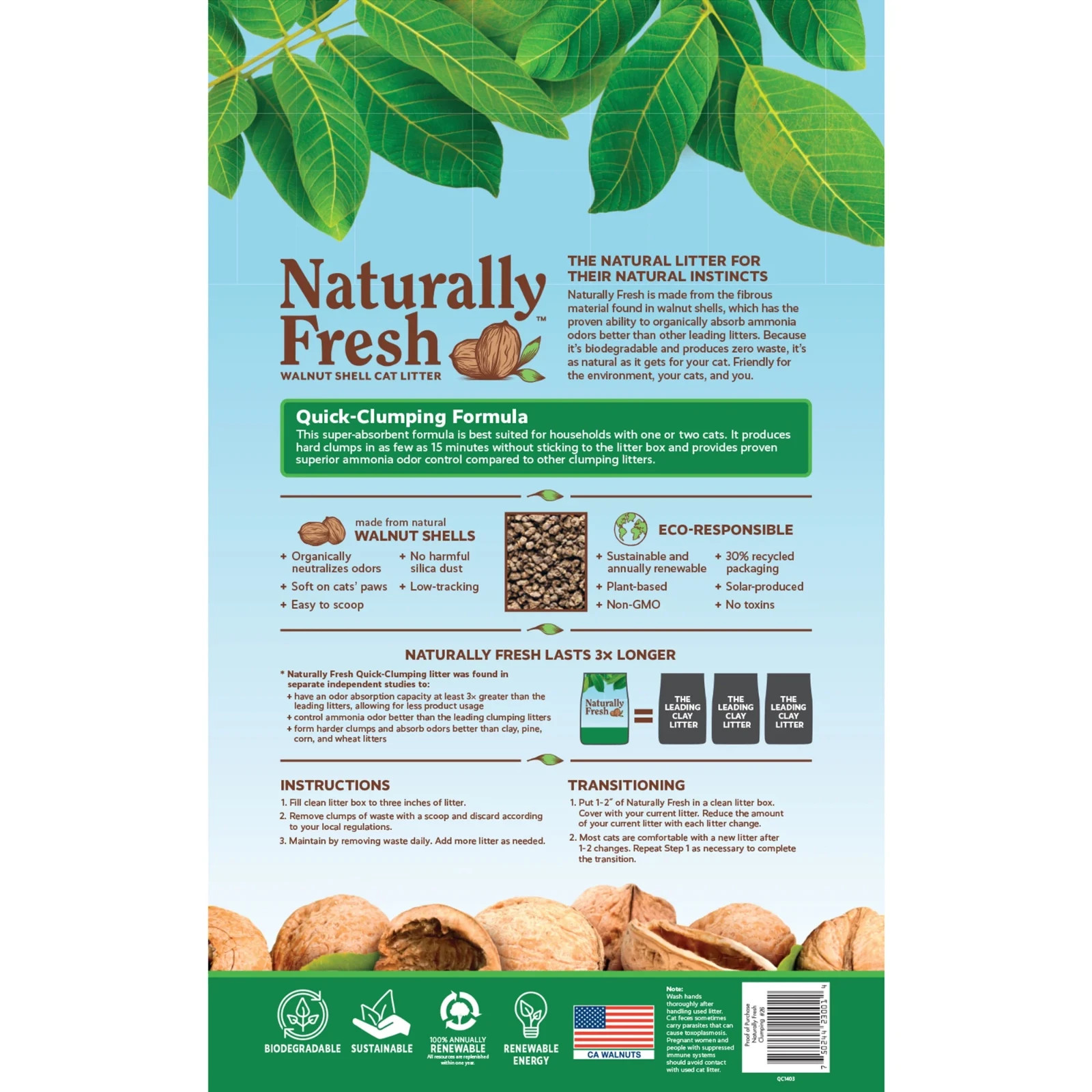(2 pack) Naturally Fresh Fast Clumping Cat Litter, 26 lb Bag