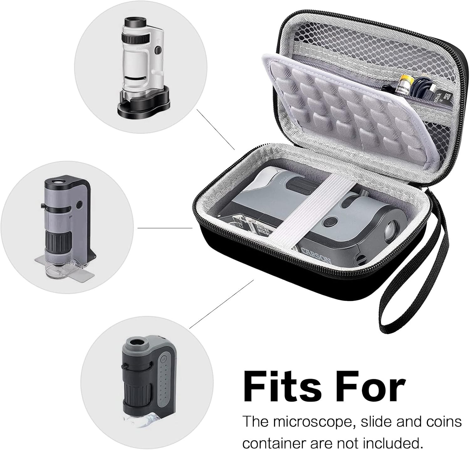 Microscope Case Compatible with Carson MicroFlip 100x-250x/ for MicroBrite Plus