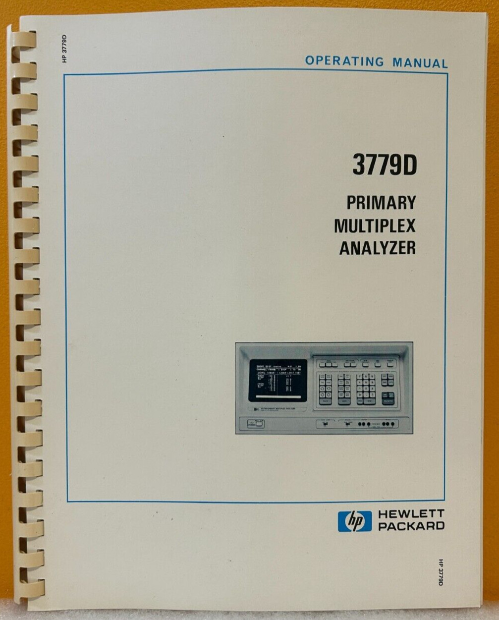 HP / Agilent 03779-90007 1982 3779D Primary Multiplex Analyzer Operating Manual.