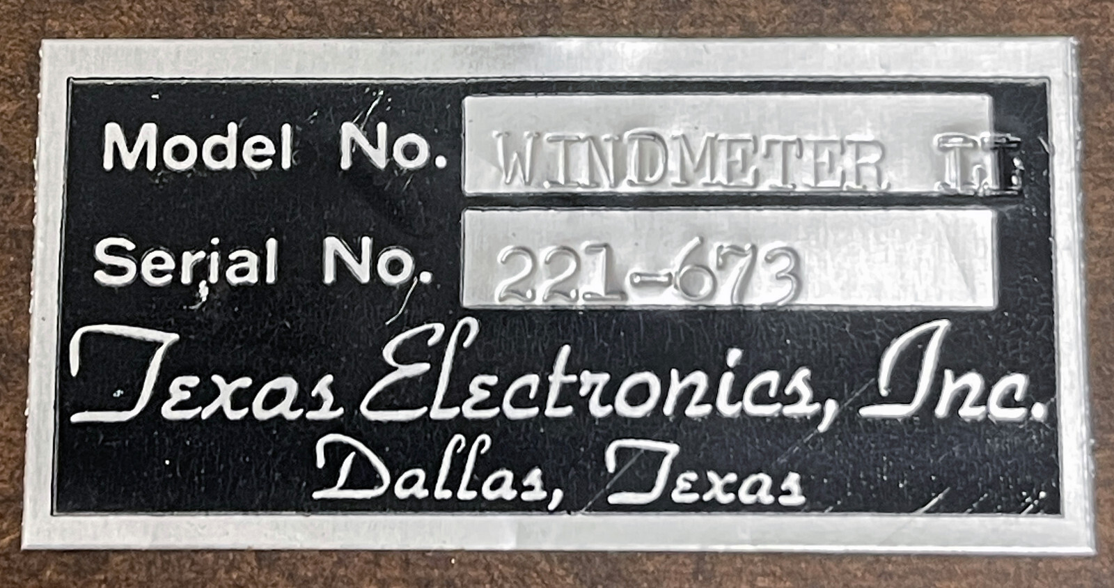 Texas Electronics Inc Windmeter II Wind Velocity Meter