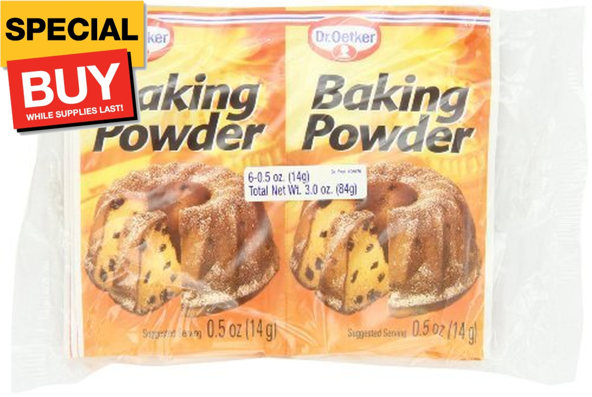Dr.Oetker Baking Powder, 6 Envelopes, 0.5 Ounce (Pack of 12)