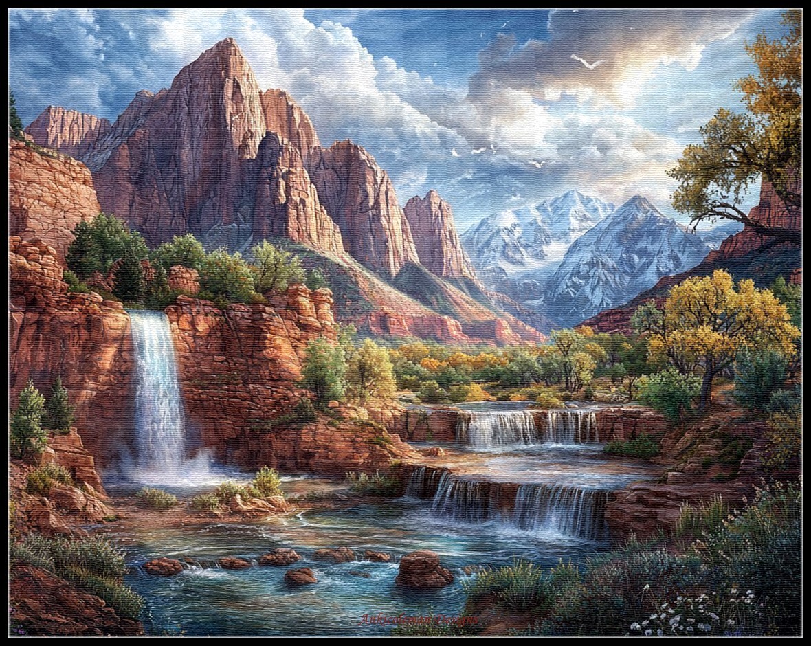 Utah Outdoor Paradise - Chart Counted Cross Stitch Patterns Needlework DMC Color