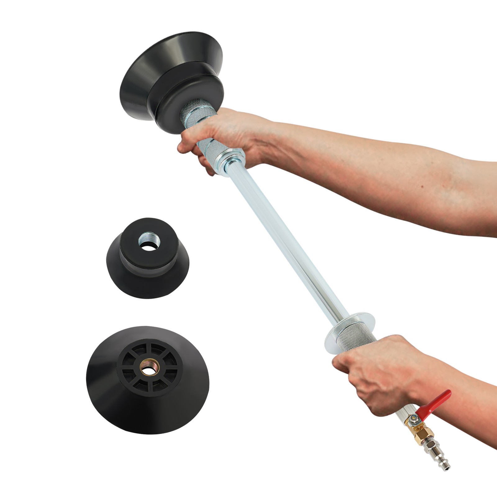 Pneumatic Dent Puller Tool with 3 Suction Cups Galvanized Steel Air Hammer