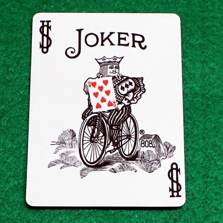 Joker Reveal 8 of Hearts, Bicycle Printed Gaff Card, Blue