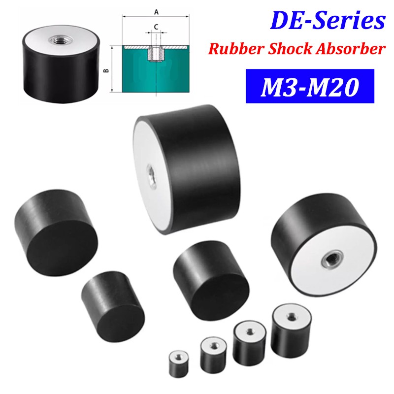 Female Rubber Shock Absorbers Isolator M3 M4 M5 M6 M8 M10 M12 M16 M20 Type DE