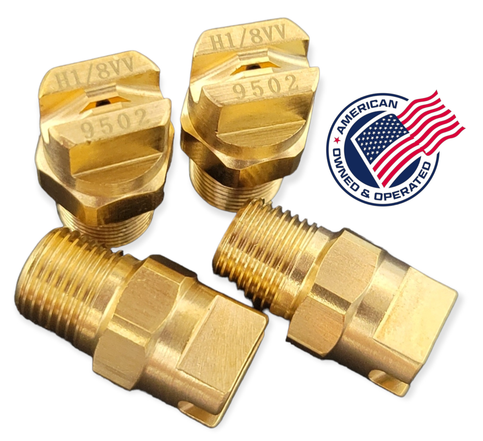 Carpet Cleaning Extractor 9502 Wand Jet Nozzle Brass 1/8" V-Jet (Set of 4)
