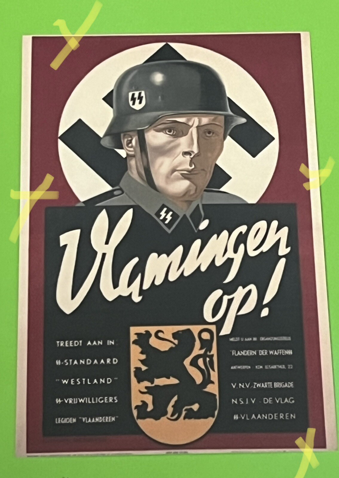WW2 4x6” Photo Of German Recruiting Poster repro Bolt Action FOW U