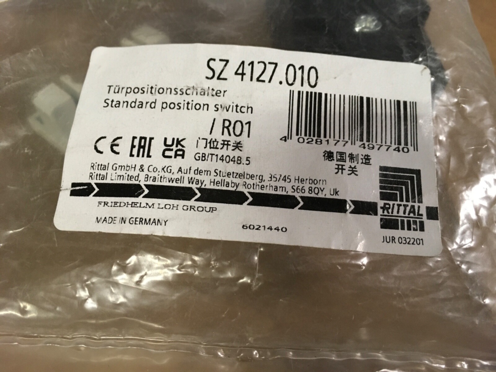 Rittal SZ 4127.010, standard position switch, KP-306