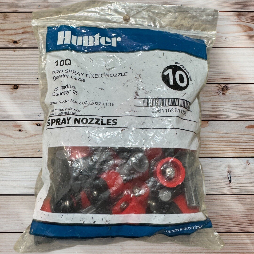 25-Pack Hunter 10Q PRO Adjustable Spray Nozzle | 10 Foot Radius 90 Degree Fixed