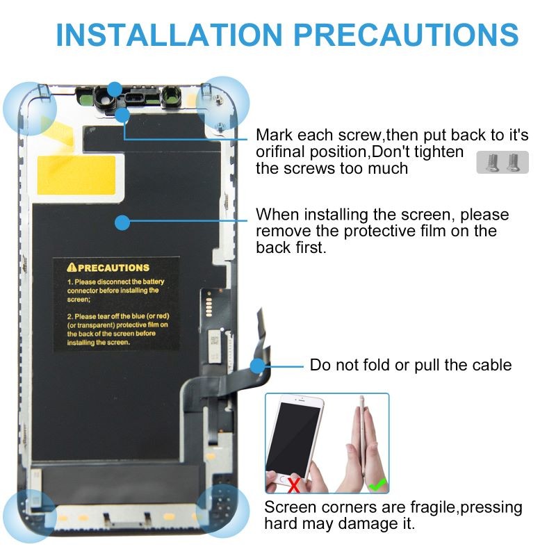 OLED For iPhone 12 / 12 Pro Screen Replacement Display Digitizer Repair Kit