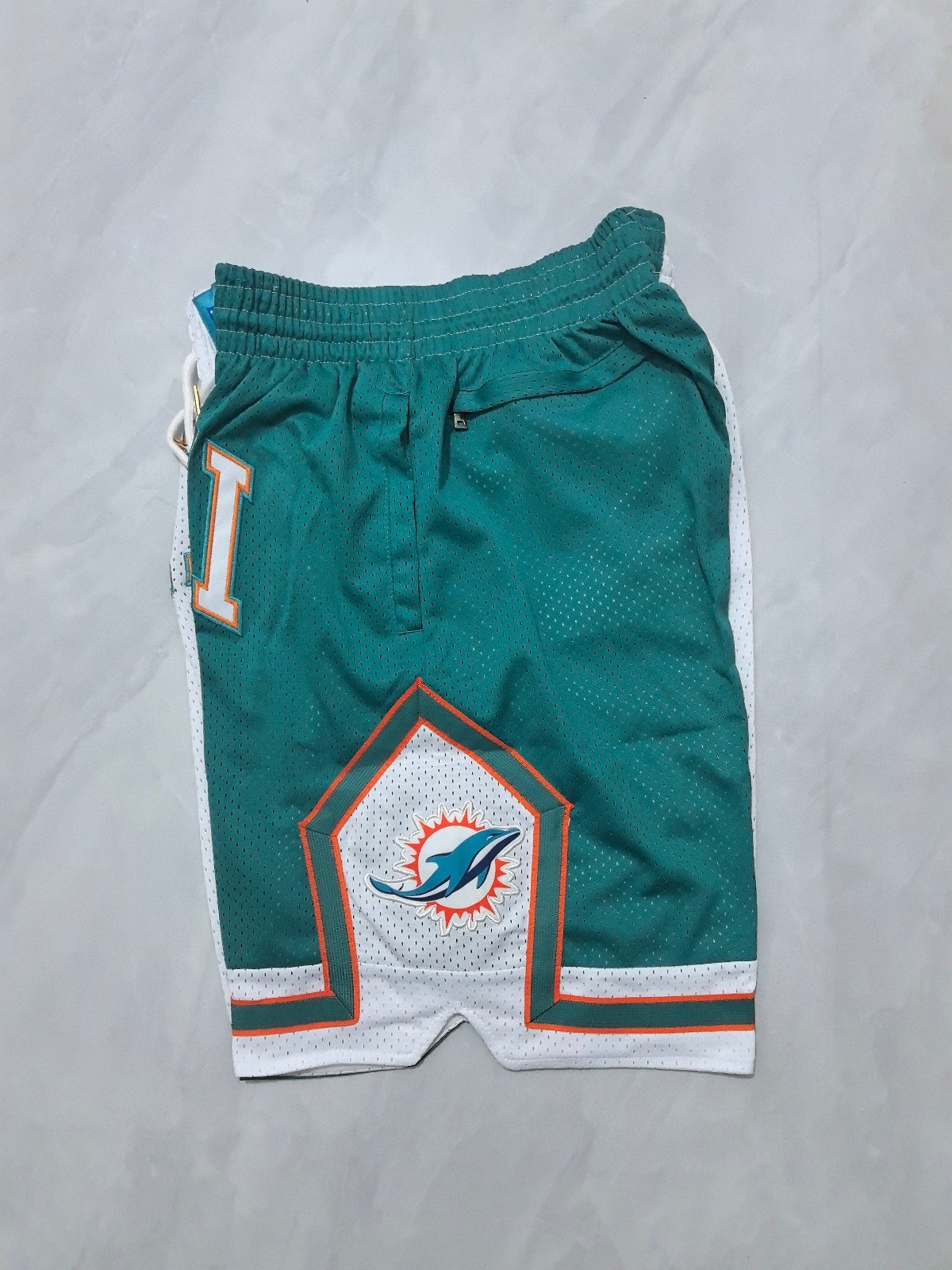 2025 New Miami Dolphins NFL Men White/Green Pockets stitched Shorts Size US