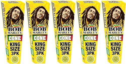 Bob Marley Cones - Pre-Rolled Spiral Cones King Size (Pack of 5)