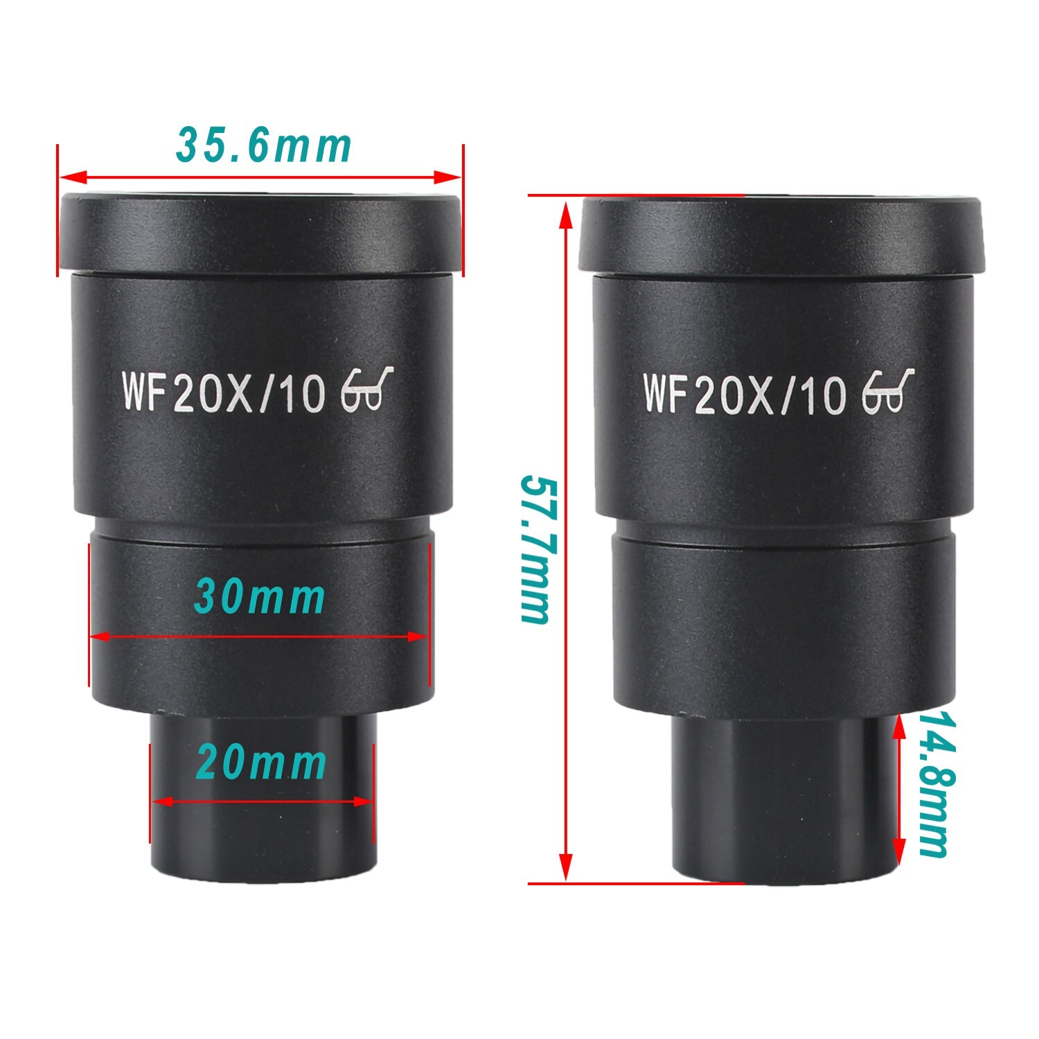 WF20X/10 High Eyespots Wide-Field Microscope Eyepiece Mount Interface 30mm