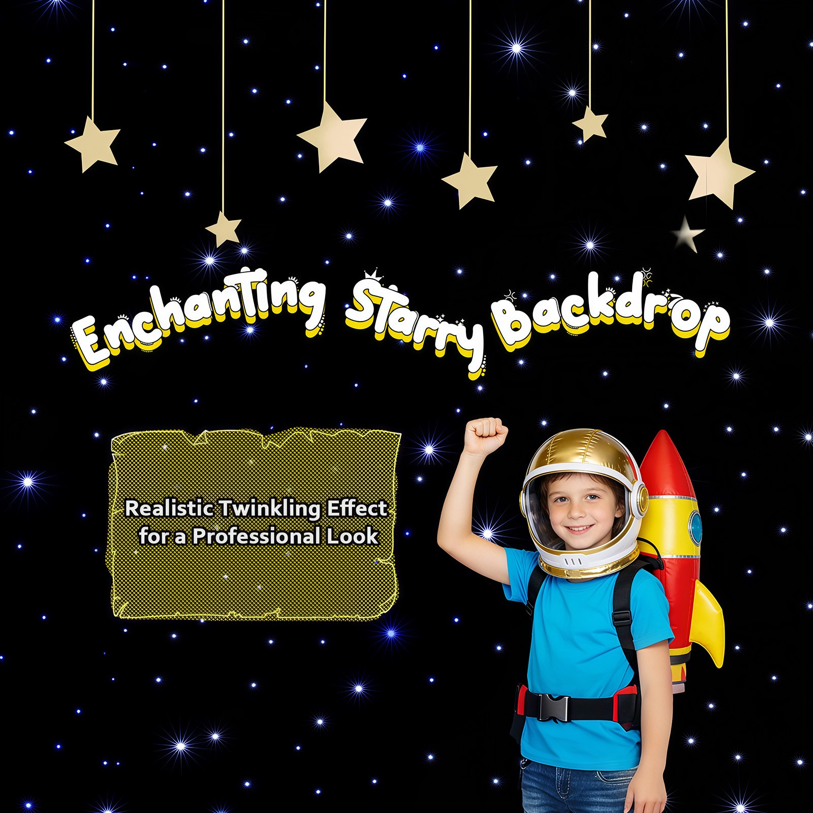 LED Star Light Curtain Backdrops with DMX Control Starry Sky Cloth Background US