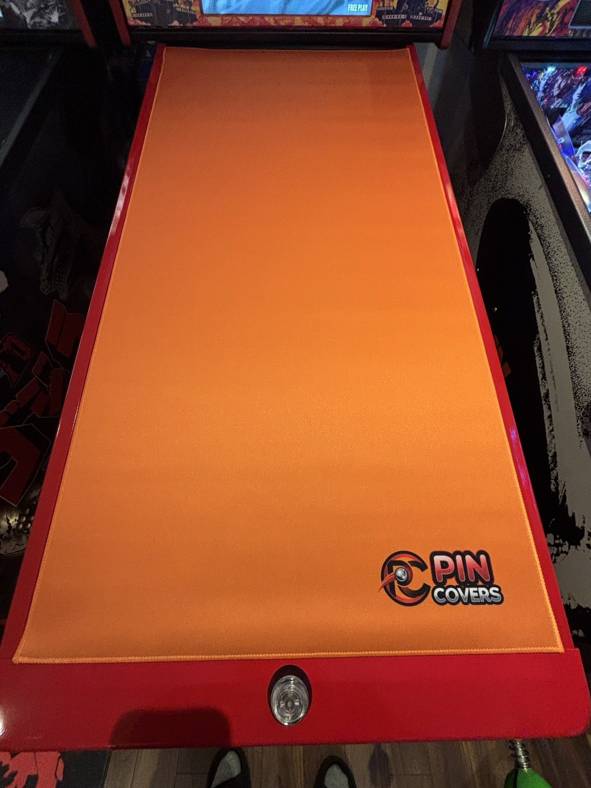 ORANGE Pinball Machine Rubber Backed Glass/Dust Cover 20.5'x42', Protection