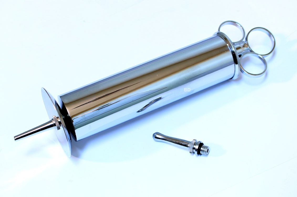 Bdeals 4 Oz Ear Syringe Kit Brass Chrome Plated Surgical Veterinary Tool