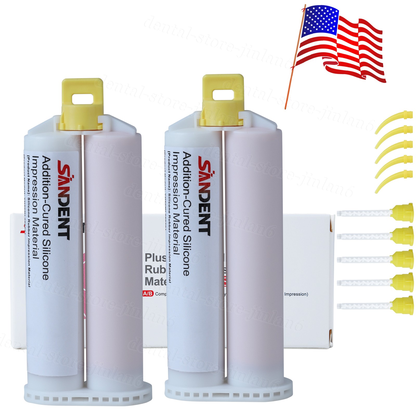 Dental Impression Material VPS Light Body Regular Set (2 Cartridge & 10Tips) PVS