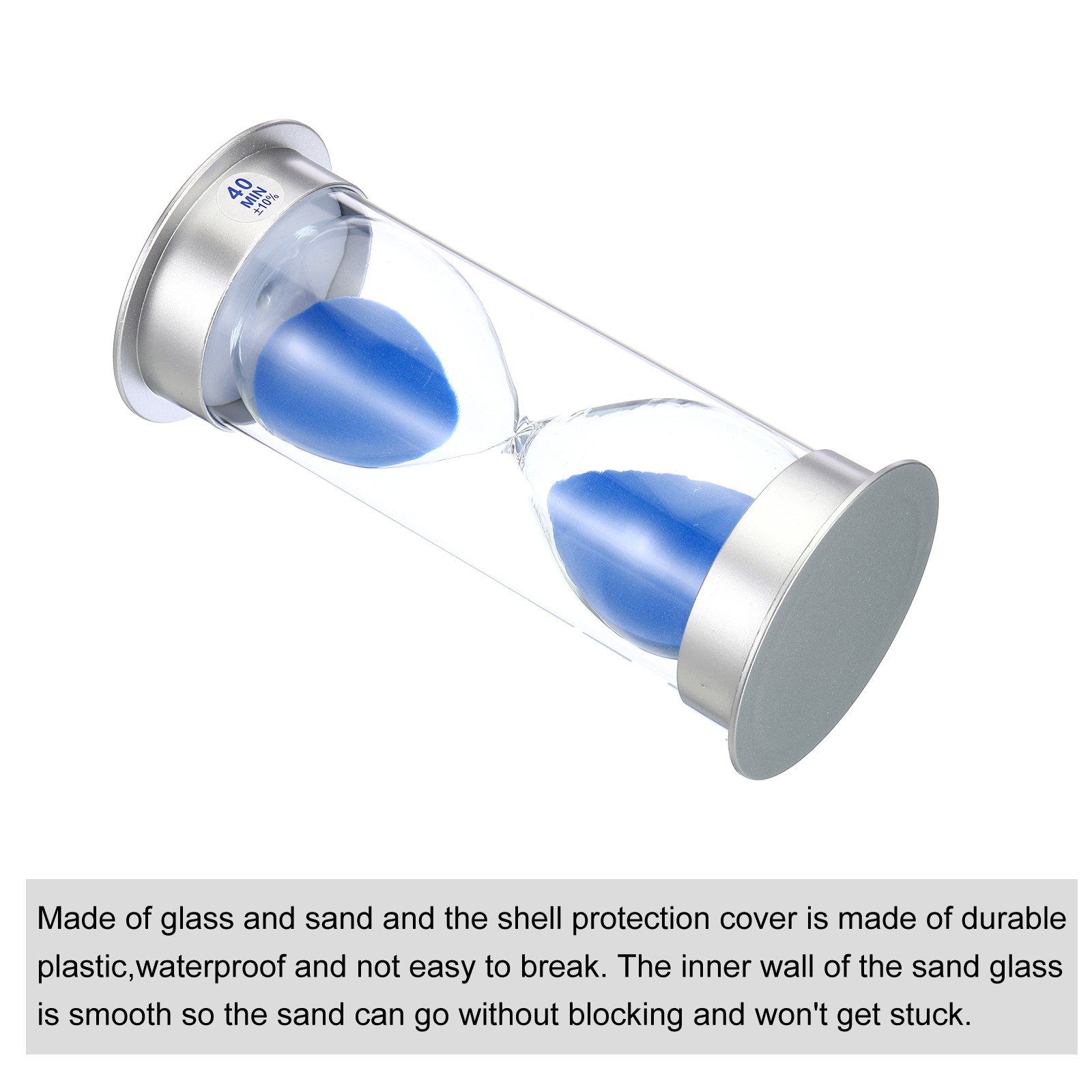 40 Minute Sand Timer, Sandy Clock Count Down Sand Glass, Blue Sands