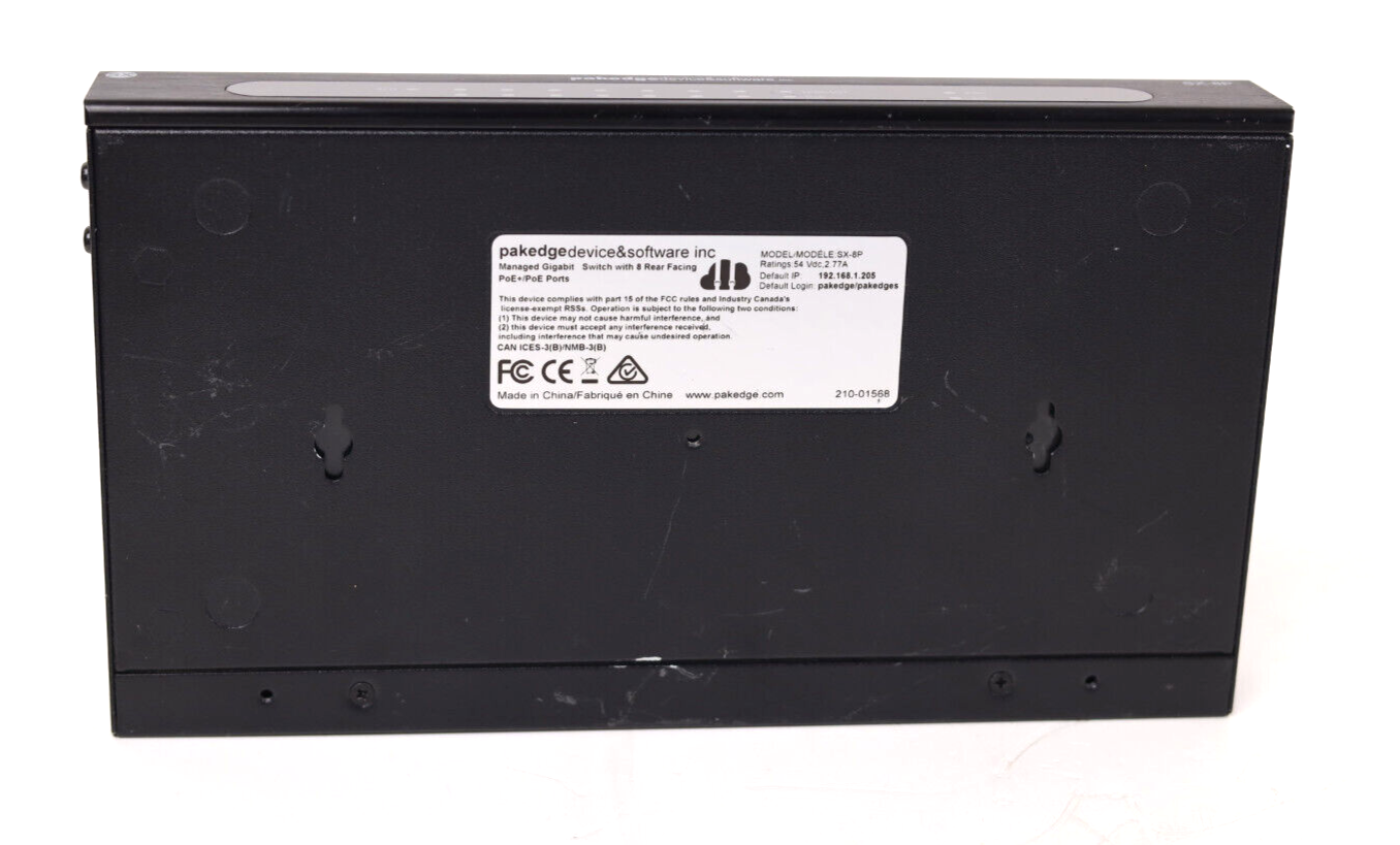 Pakedge Device Software SX-8P Managed Gigabit Switch o886