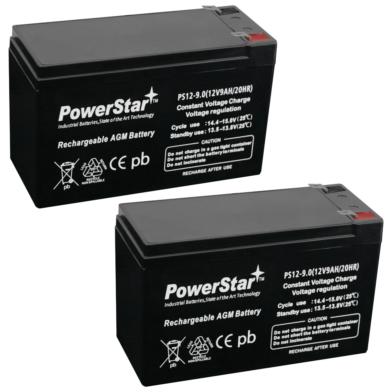 2 Pack 12V 9AH Battery for RAZOR Scooter E200 E300 ES300 Bella Betty Daisy Vapor