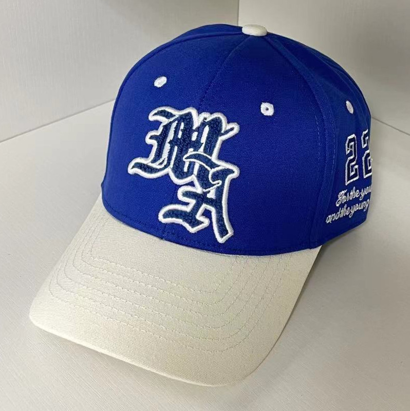 AMIRI Men's and Women's Blue Baseball Hat Sports Hat Truck Driver Hat Sun Hat