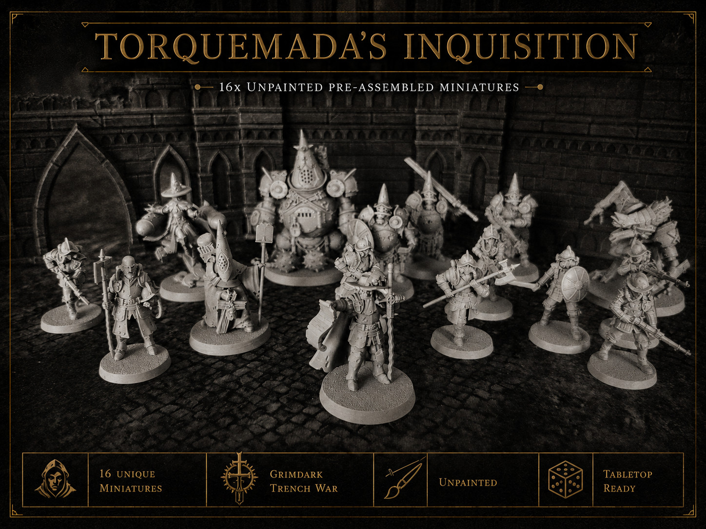 Trench Crusade - Torquemada's Inquisition Heretics Set (x16 Unpainted Models)