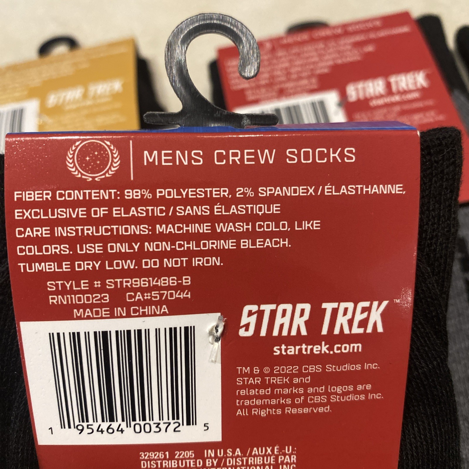 Star Trek Mens Crew Socks Size 10-13 Lot Of 4