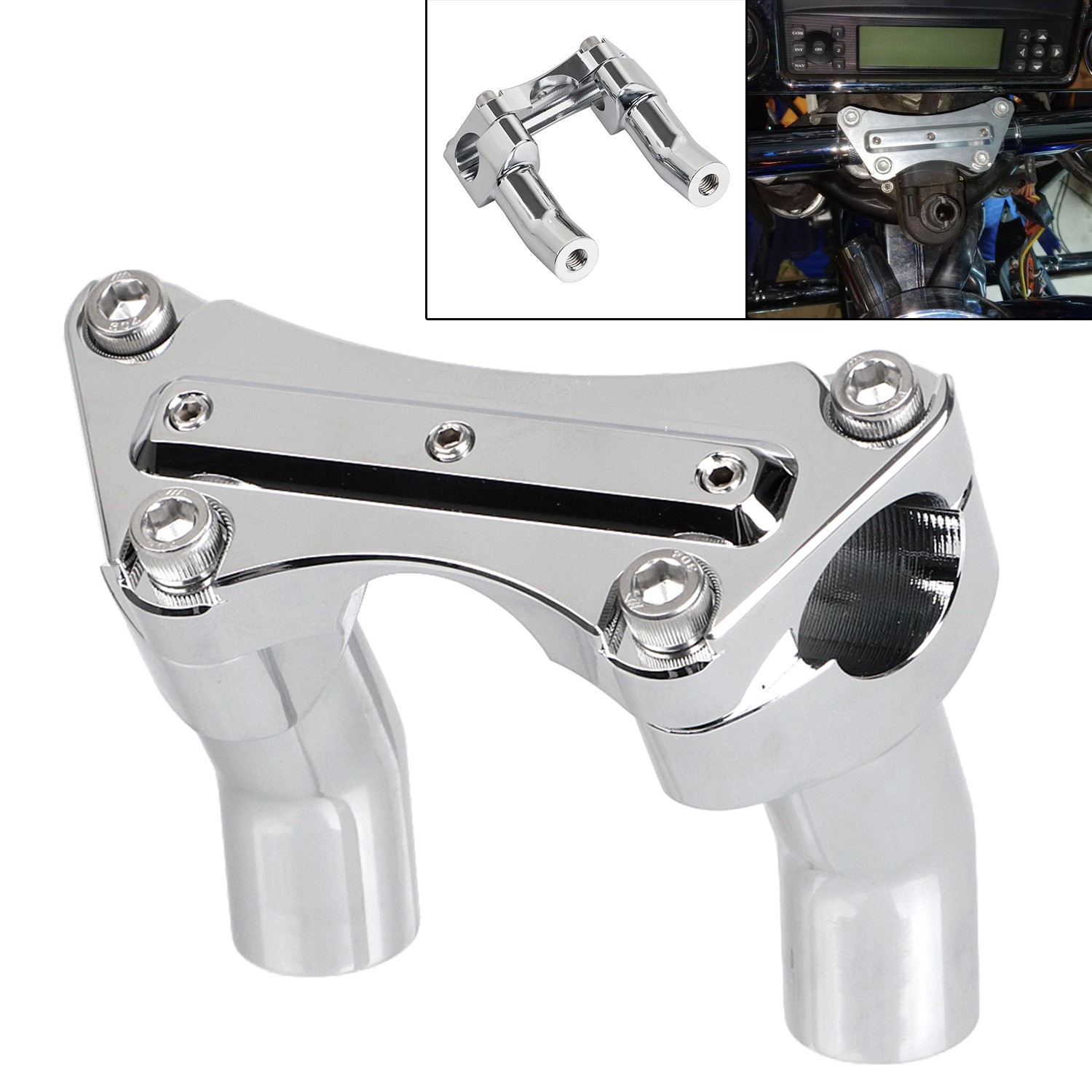 3.5" Handlebar Riser Top Clamp For Harley Fat Boy Lo Super Glide Softail FLSTFB