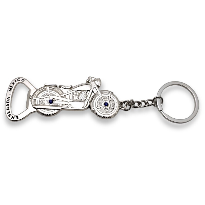 Ensenada Mexico Keychain Souvenir Bottle Opener Motorcycle Motorbike