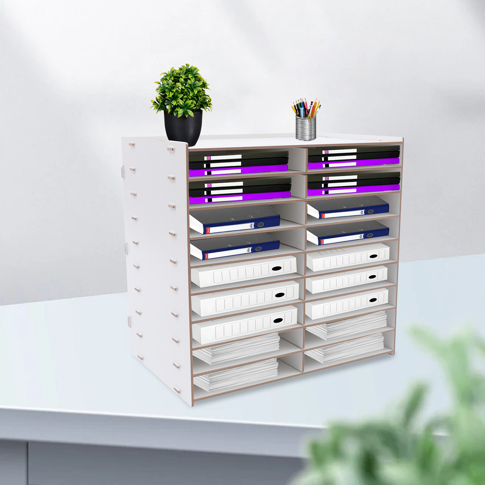9 Tier Office Letter File Document Paper Storage Holder Stand Desktop Organizer