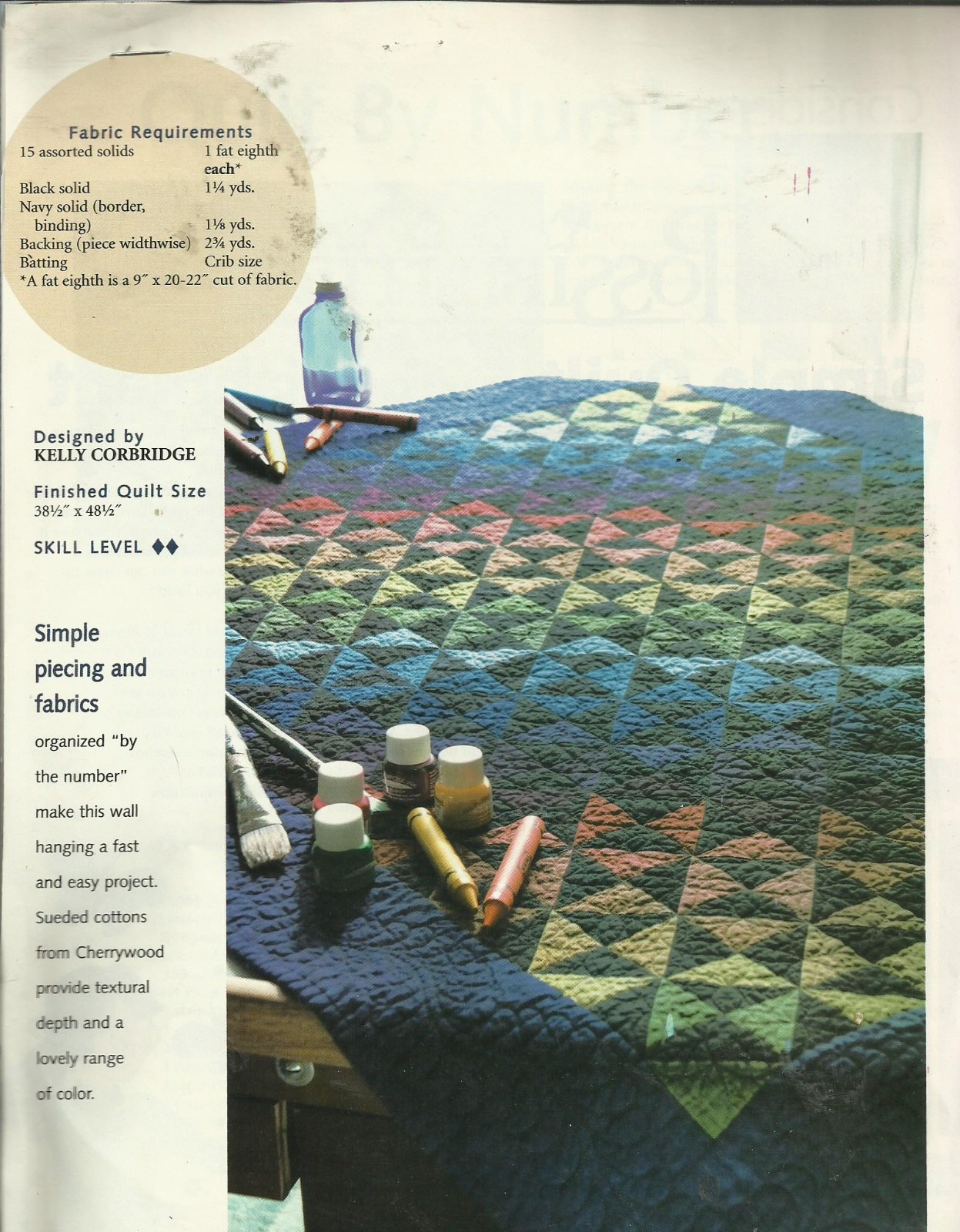 F0035 QUILT BY NUMBER QUILT PATTERN/INSTRUCTIONS