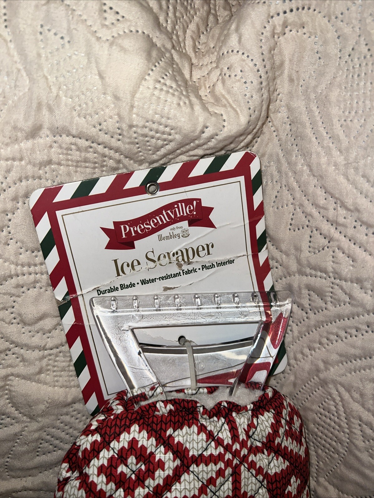 Presentville Ice Scraper. fleece lined Plush Interior Water Resistant
