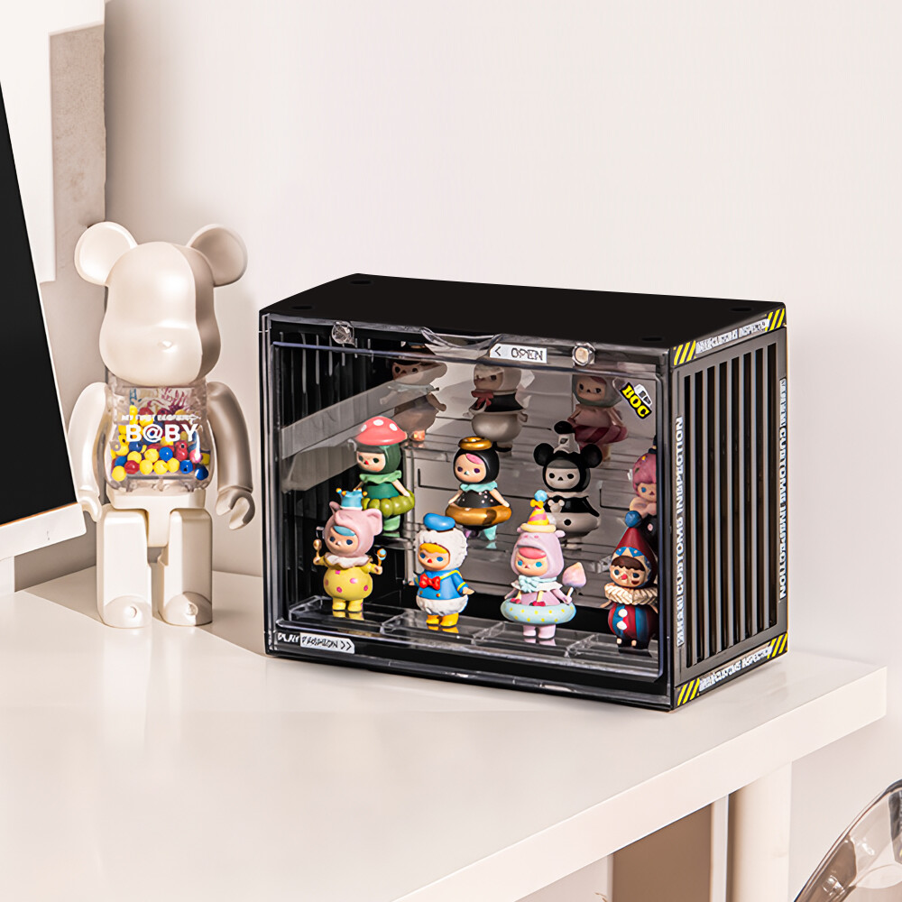 3-Tier Clear Display Case Figure Model Storage Rack Blind Box Dustproof Box Unit
