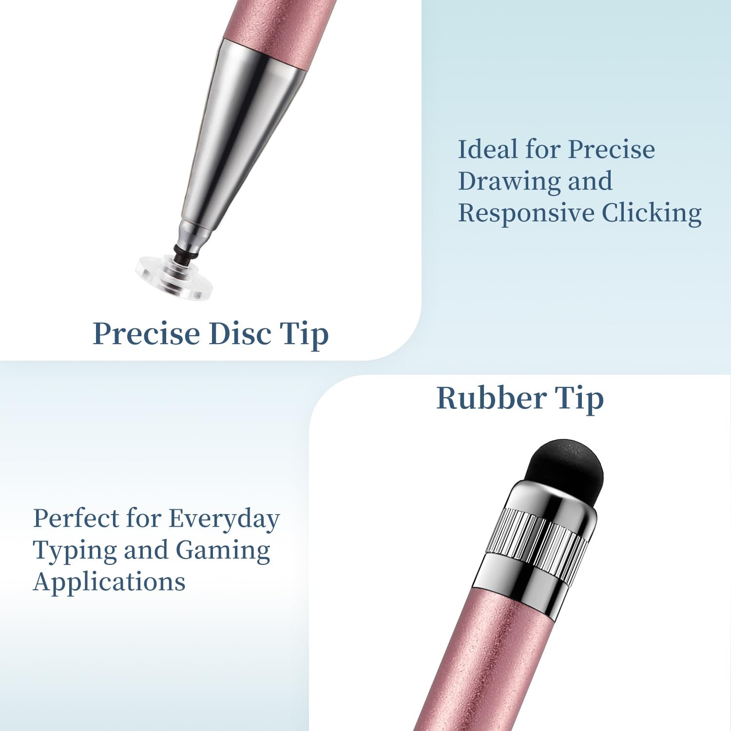 High Sensitivity 2-in-1 Touchscreen Precision Stylus Pen 3 Mix Color