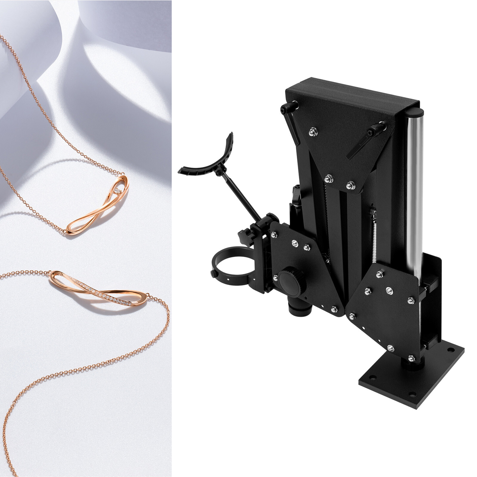 Multi-directional Microscope Stand Jewelry Inlaid Stand for Micro-setting Tool