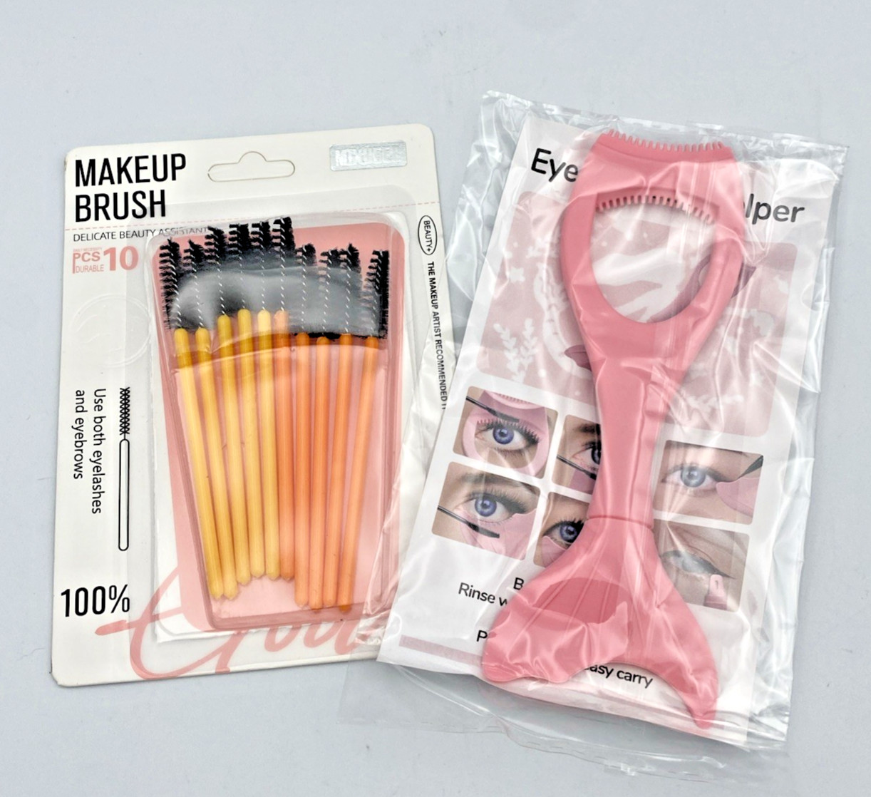 Mascara Shield Applicator Guard Mermaid Eye With Makeup Spoolies- New