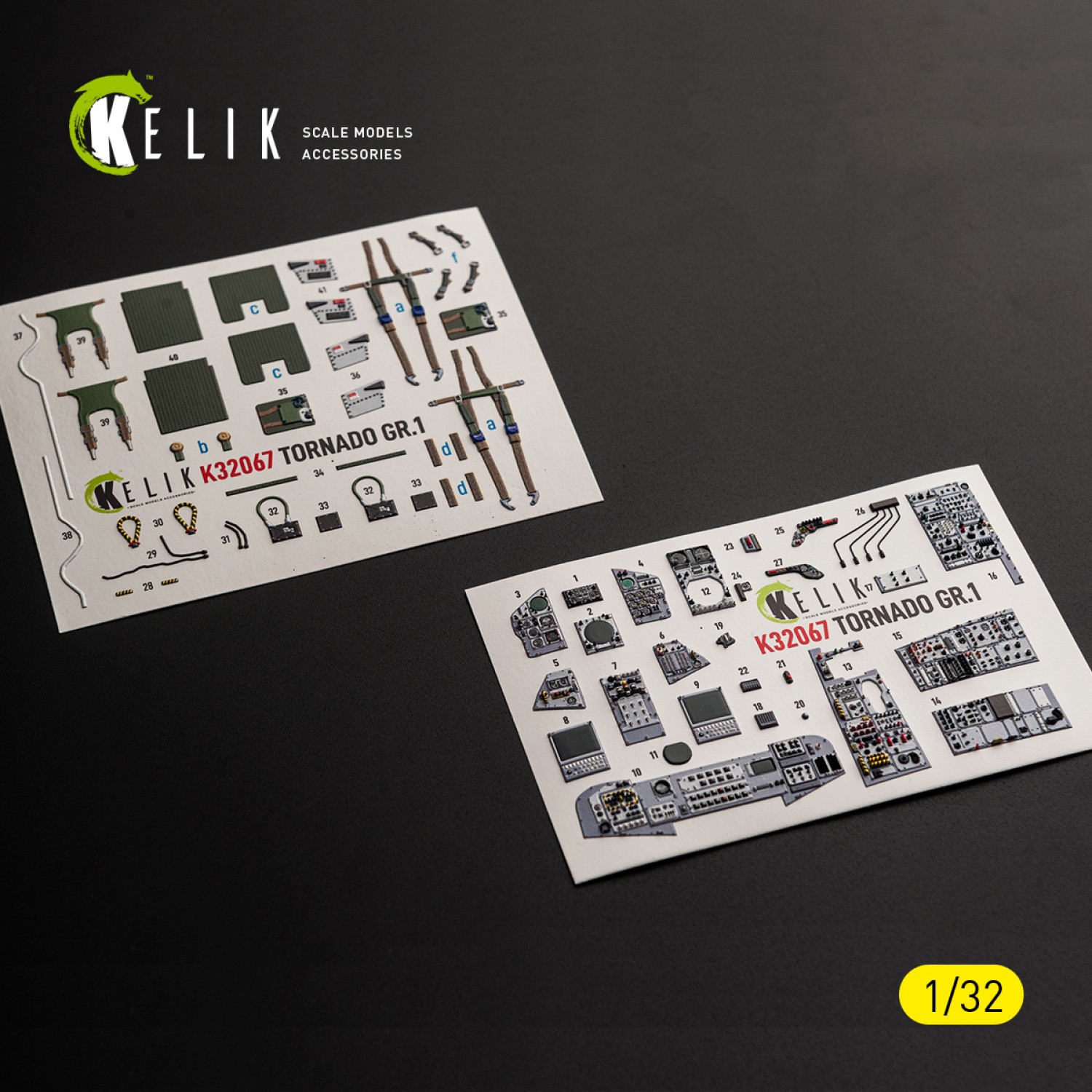 Kelik K32067 1:32 TORNADO GR.1 - interior 3D decals for Revell