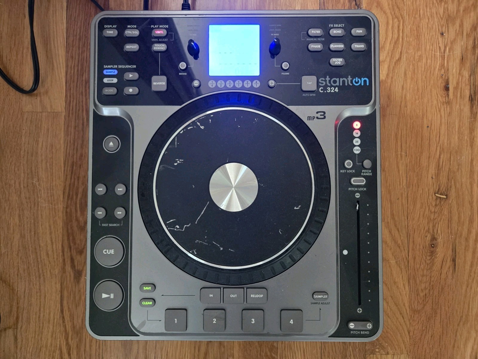 Stanton C.324 Tabletop DJ Turntable Mixer CD Player Inoperative "No Disc" Error