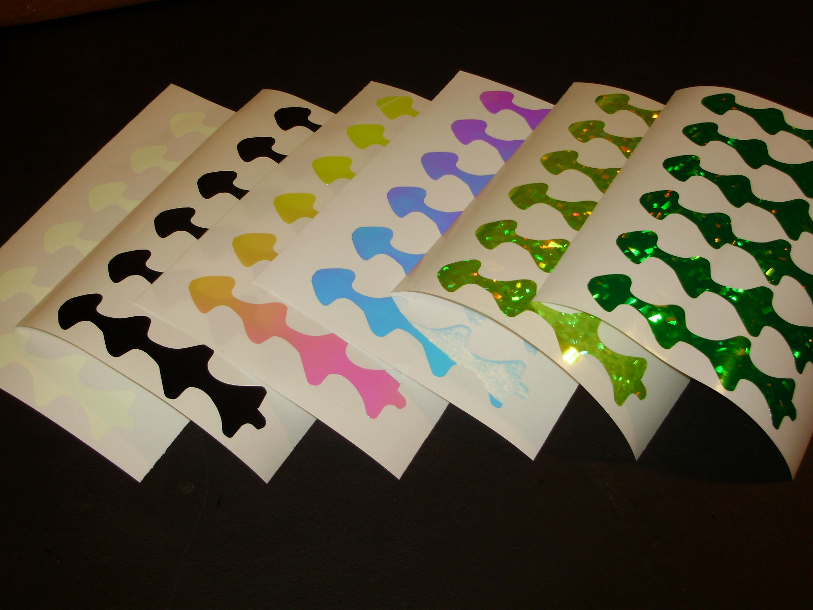 NBK 6" Ladderback Die Cut 6 PACK Holographic Fishing Lure Tape