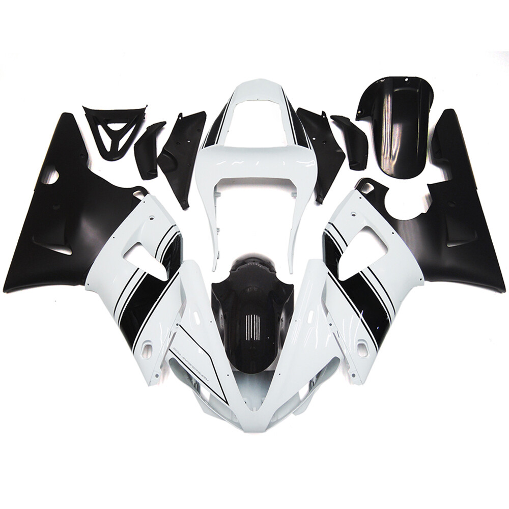 White Black Fairings Kit for Yamaha 2000 2001 YZF-R1 R1 00 01 Plastics Body Kit