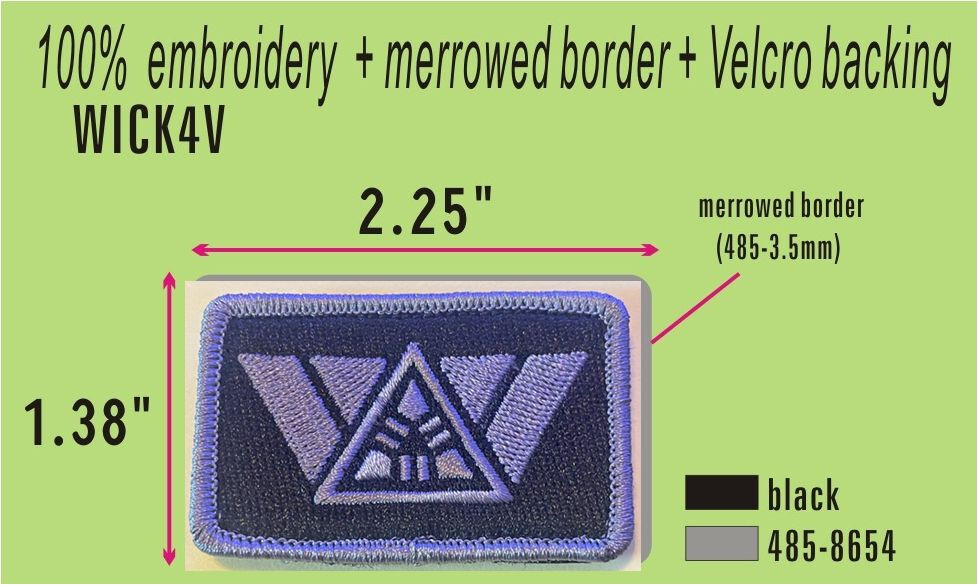 MAZERUNNER WCKD MOVIE 2.25" CAP HOOK VEL-KRO PATCH - WICK4V