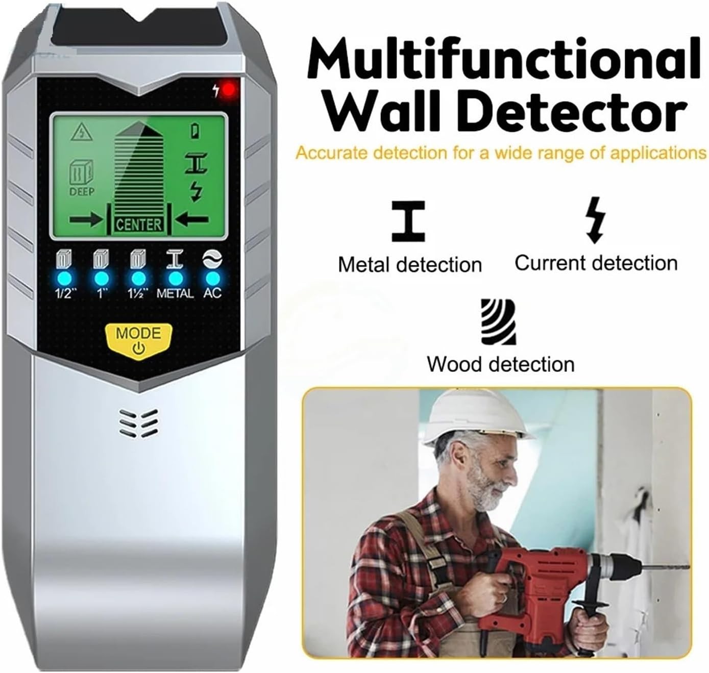 Stud Finder Wall Scanner 5 In 1 Electronic Wall Detector Finder Multifunctional