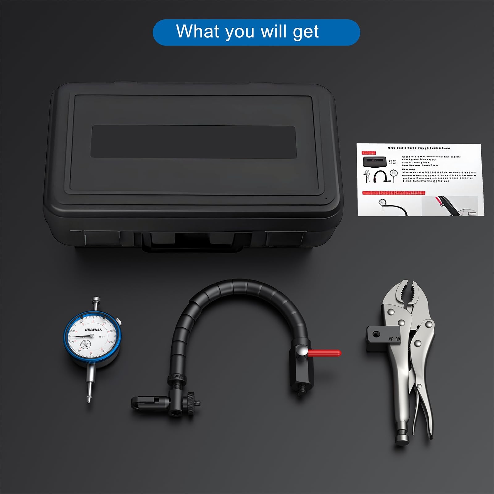 Disc Rotor Ball Joint Dial Indicator Gauge Set Precise Alignment Meter Tool